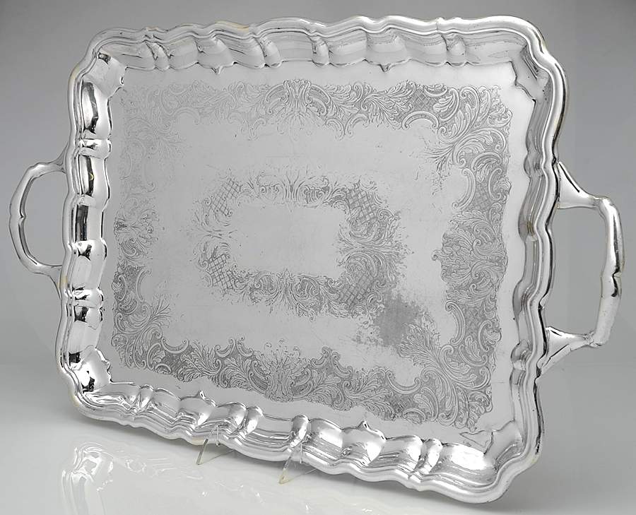 920 (Silverplate, Hollowware) Large Silverplate Waiter Tray by Sheffield Silver Co (USA)-1