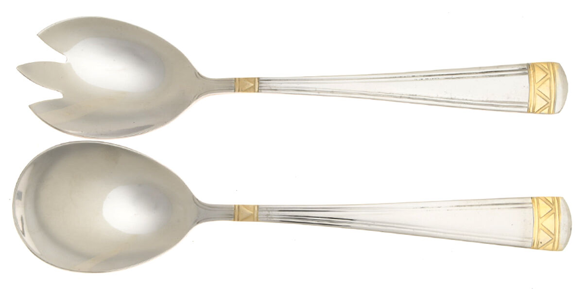 S231 (Stainless) (2 Pc) Solid Salad Set by Strashoff-1