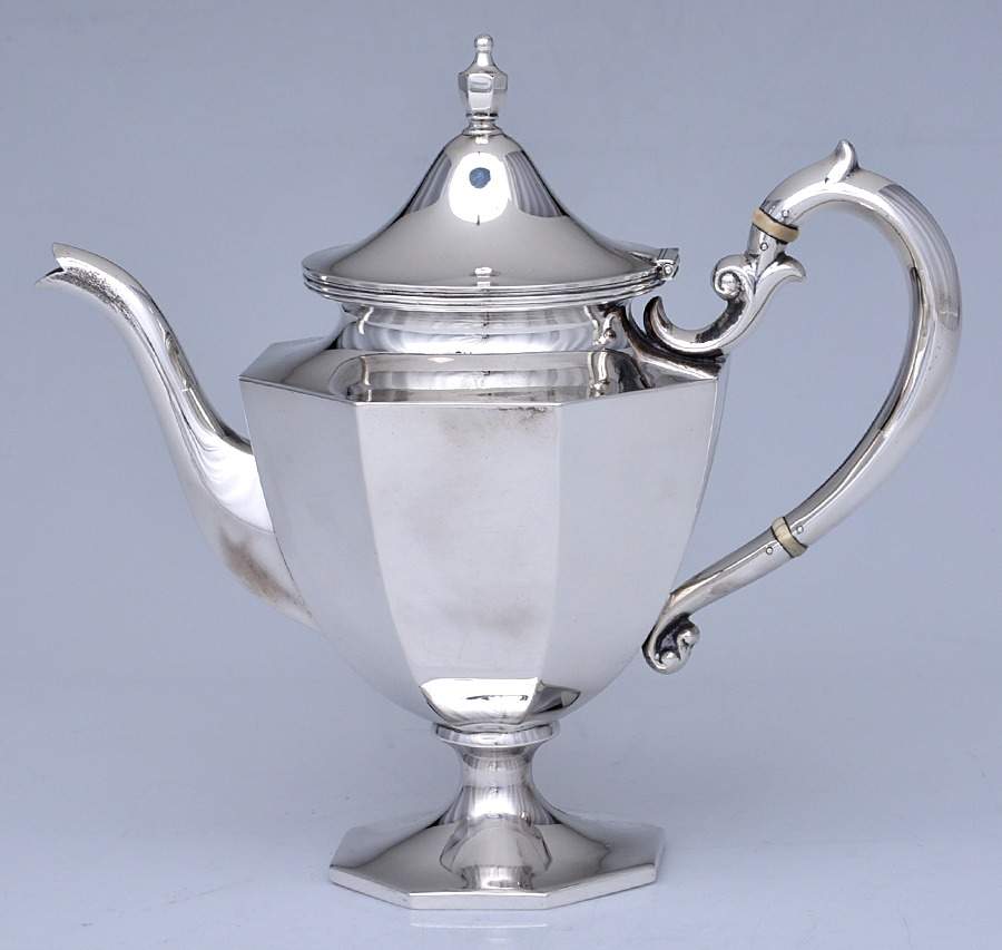 SHR26 (Sterling, Hollowware) Teapot by Shreve Silver-1