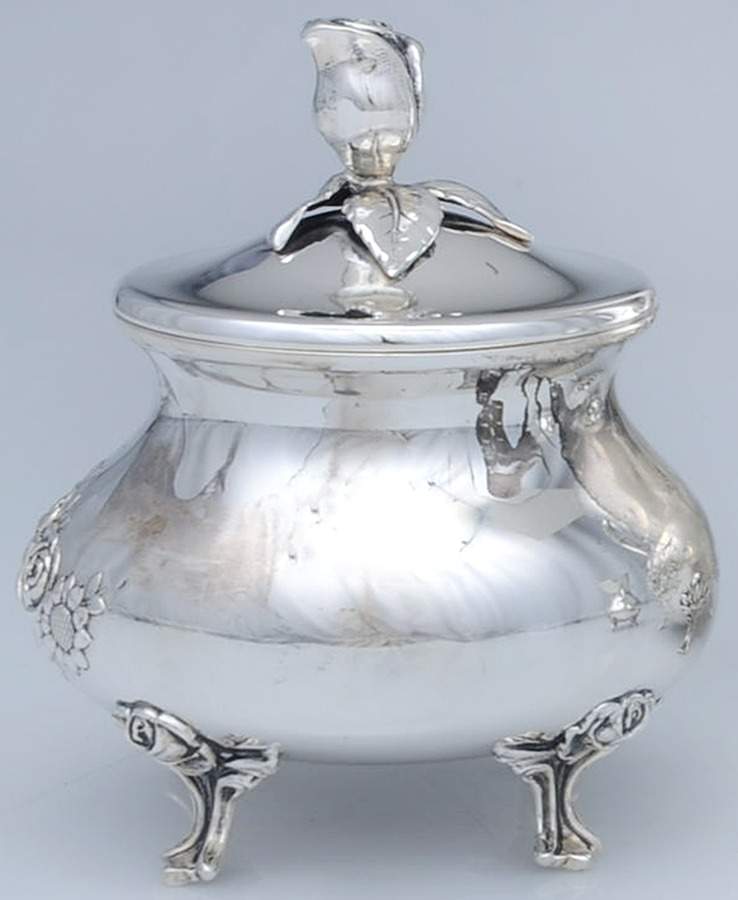 S0FS0F1 (Sterling, Hollowware) Sugar Bowl & Lid by Spritzer Fuhrmann (Denmark)-1