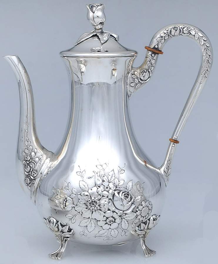 S0FS0F1 (Sterling, Hollowware) Coffee Pot by Spritzer Fuhrmann (Denmark)-1