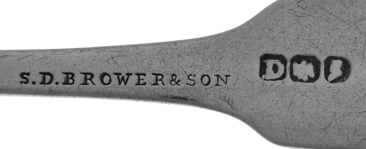 Coin Silver Flatware Five O'Clock Teaspoon by S. D. Brower & Son-3