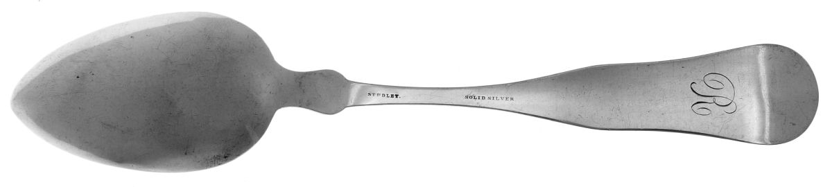 Coin Silver Flatware Tablespoon (Serving Spoon) by L. Studley-2