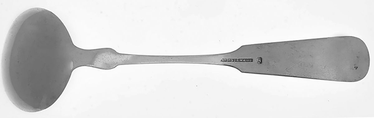 Coin Silver Flatware Solid Piece Cream Ladle by W.D. Steward-2