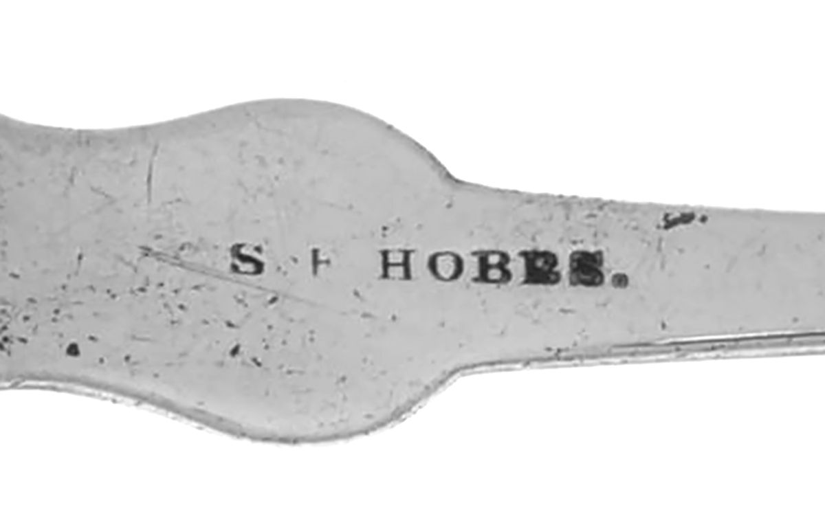 Coin Silver Flatware Sugar Shell Spoon by Samuel F. Hobbs-3