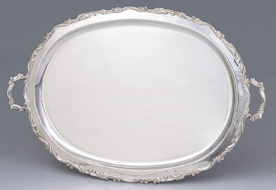 SBN12 (Sterling, Hollowware) Large Waiter Tray by Sanborns (Mexico)-1