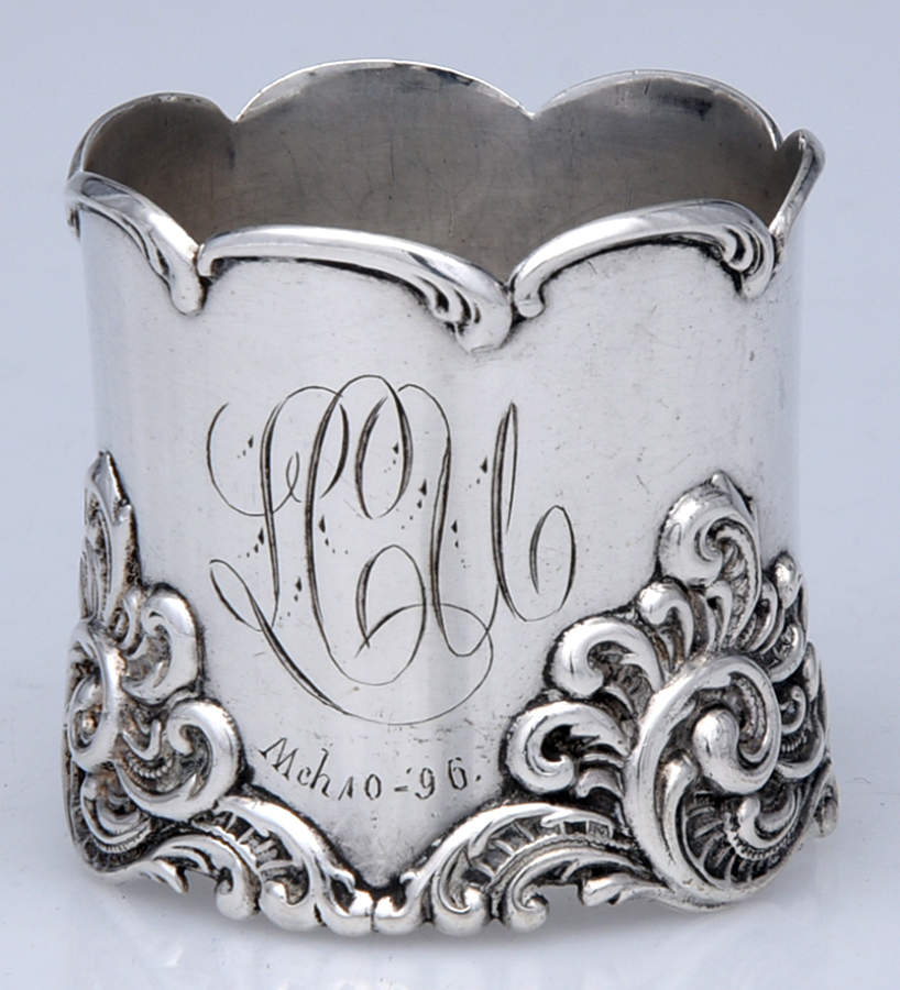 634 (Sterling, Hollowware) Monogram Napkin Ring by Simons Bros -1
