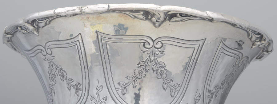Scs9 (Sterling, Hollowware) 20" Weighted Trumpet Vase by Schofield-2