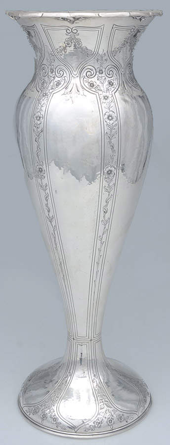 Scs9 (Sterling, Hollowware) 20" Weighted Trumpet Vase by Schofield-1