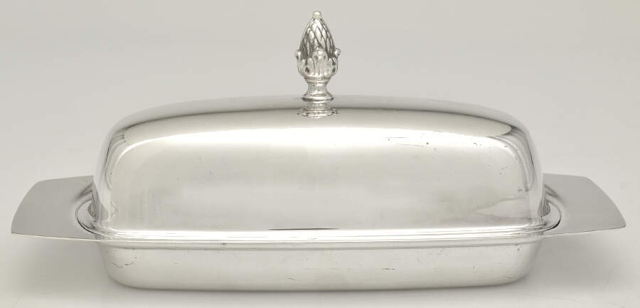24 (Silverplate, Hollowware) 1/4 Pound Covered Butter Dish by Sheffield Silver Co (USA)-1