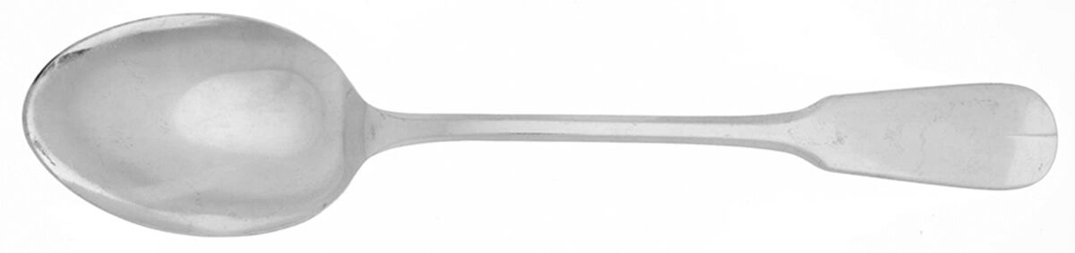 Fiddle (Silverplate) Solid Serving Spoon by Sheffield Silver Co (England)-1