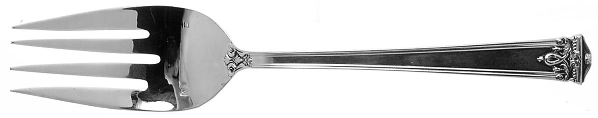 Trianon (Sterling) Medium Solid Cold Meat Serving Fork by Tuttle-1