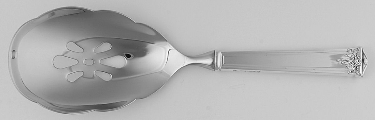 Trianon (Sterling) Pierced Serving Spoon with Stainless Bowl by Tuttle-1