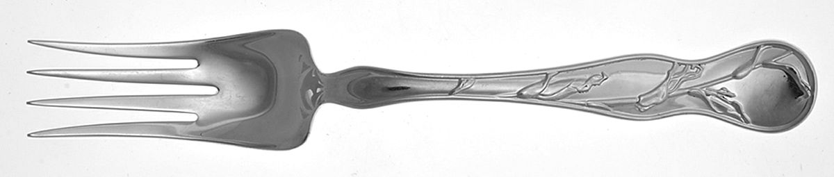 American Garden (Sterling, 1992) Large Solid Cold Meat Serving Fork by Tiffany & CO SILVER-1