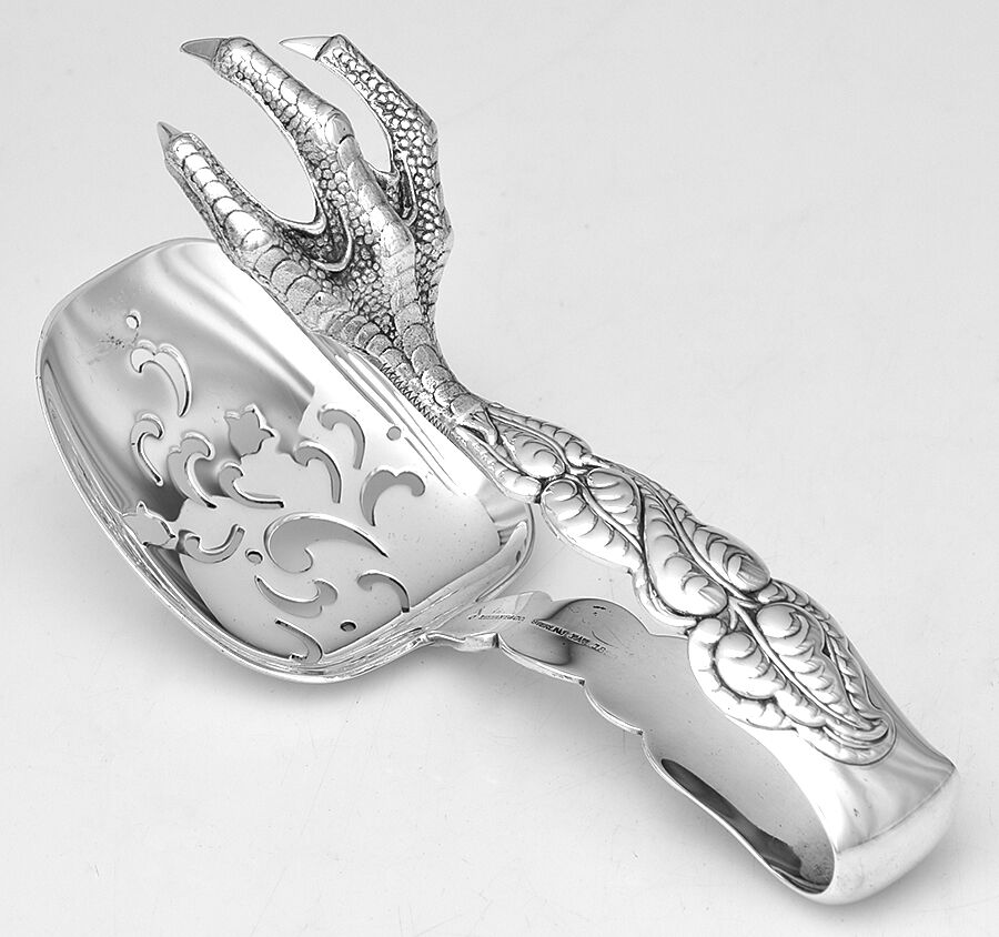 Atlantis-Ailanthus (Sterling, 1899) Small Ice Serving Tongs by Tiffany & CO SILVER-1