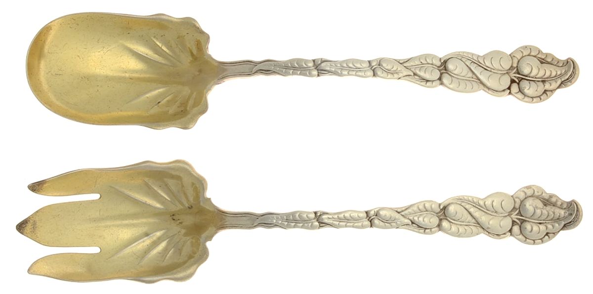 Atlantis-Ailanthus (Sterling, 1899) (2 Pc) Solid Salad Set by Tiffany & CO SILVER-1
