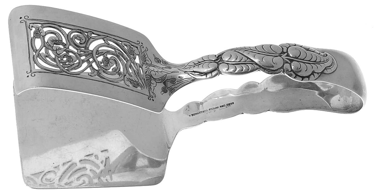 Atlantis-Ailanthus (Sterling, 1899) Solid Piece Aspragus Tongs by Tiffany & CO SILVER-1