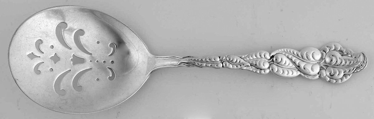 Atlantis-Ailanthus (Sterling, 1899) Pierced Solid Egg Server by Tiffany & CO SILVER-1
