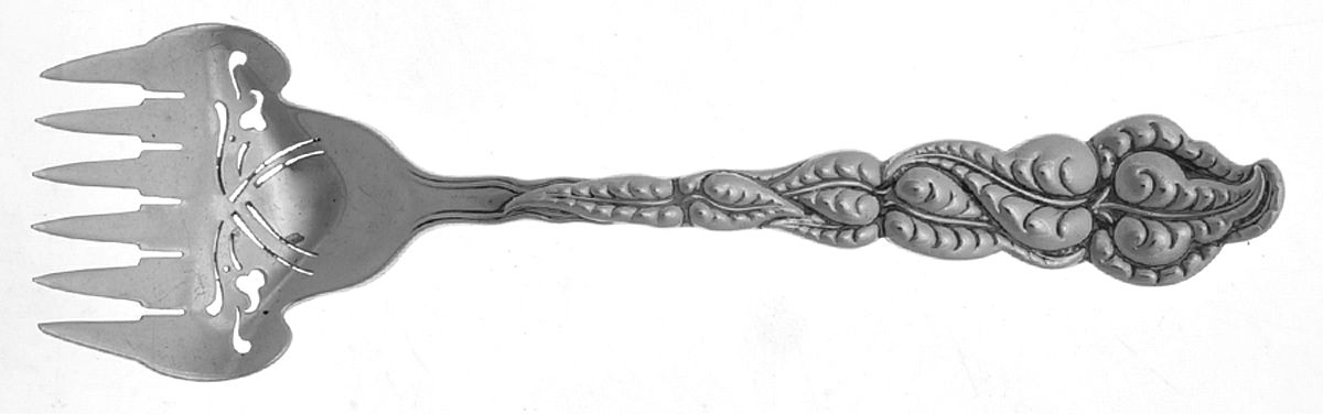 Atlantis-Ailanthus (Sterling, 1899) Small Solid Tined Sardine Serving Fork by Tiffany & CO SILVER-1