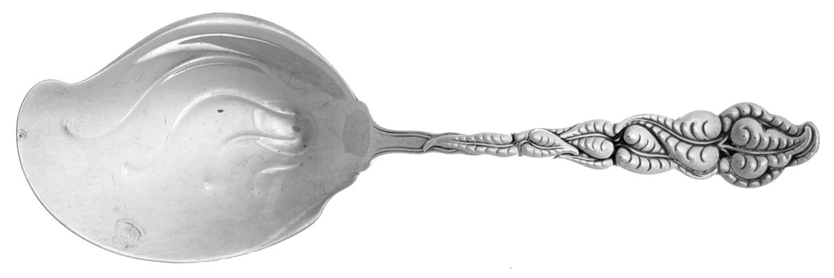 Atlantis-Ailanthus (Sterling, 1899) Solid Fried Oyster Server by Tiffany & CO SILVER-1