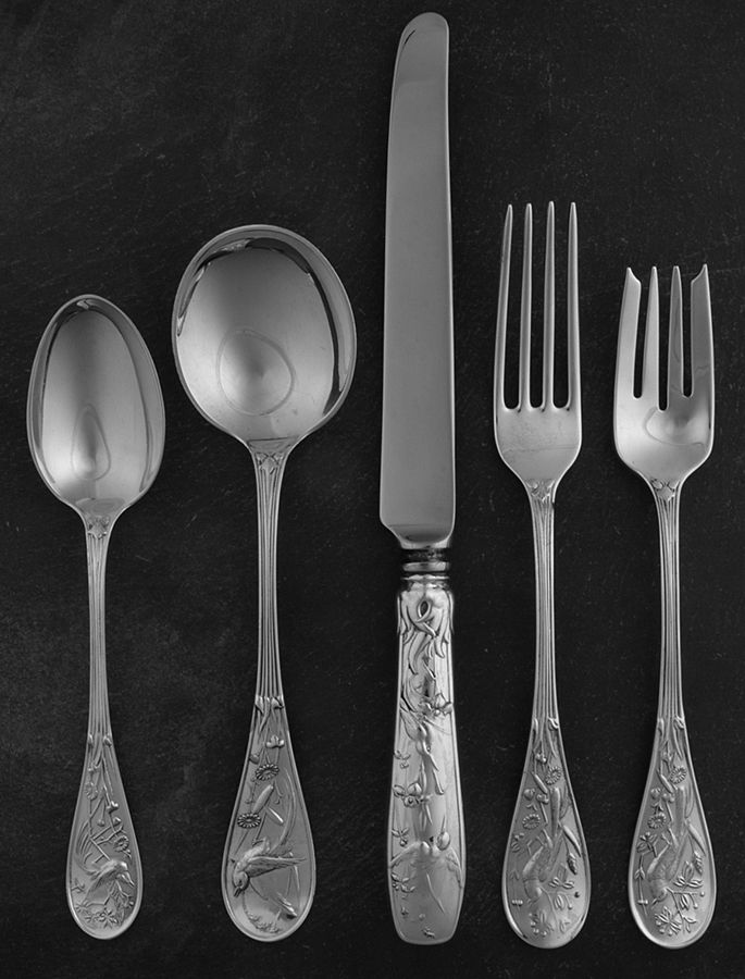 Audubon (Sterling, 1956) 5 Piece Place Size Setting by Tiffany & CO SILVER-1
