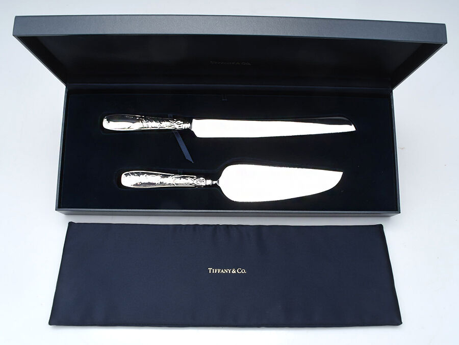 Audubon (Sterling, 1956) 2 Piece Cake Serving Set w/Box (PCS & WCK) by Tiffany & CO SILVER-1