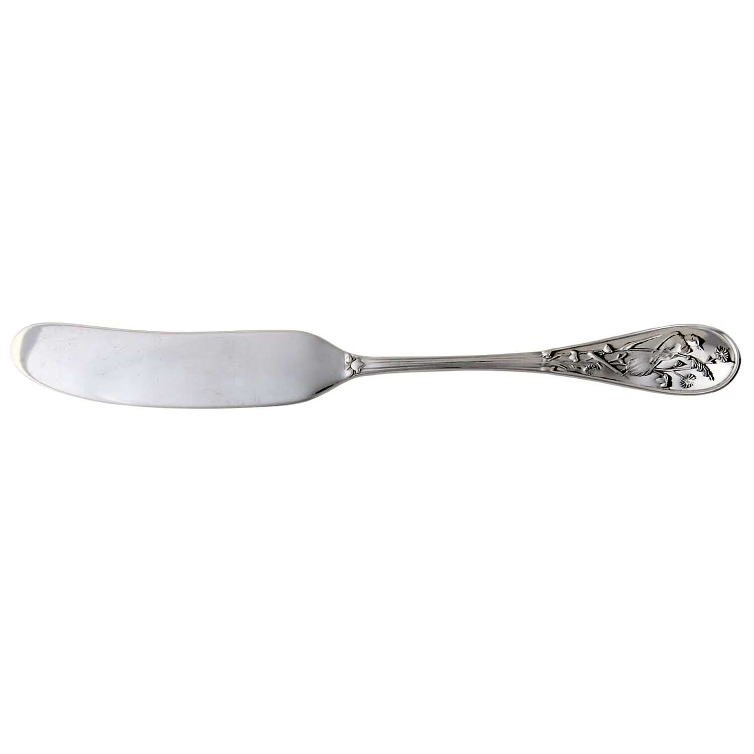 Audubon (Sterling, 1956) Flat Handle Butter Spreader by Tiffany & CO SILVER-1