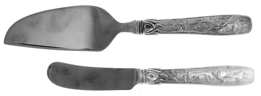 Audubon (Sterling, 1956) Cheese Knife & Spreader Set by Tiffany & CO SILVER-1