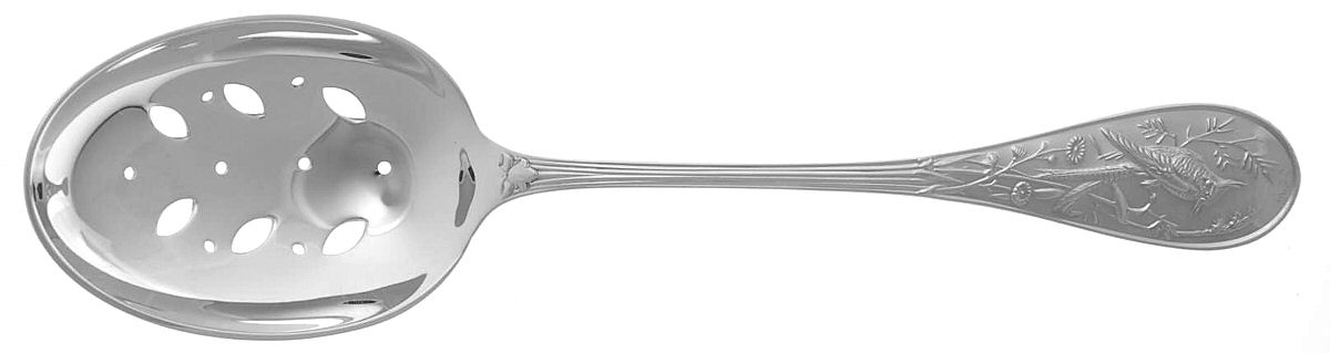 Audubon (Sterling, 1956) Pierced Vegetable Serving Spoon by Tiffany & CO SILVER-1