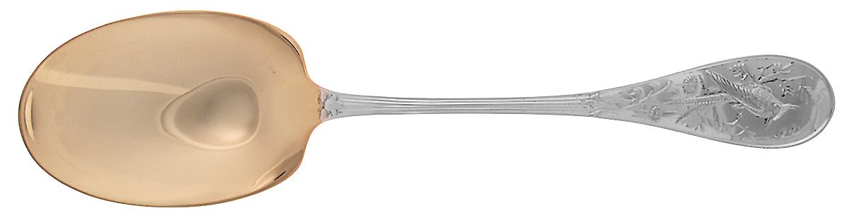 Audubon (Sterling, 1956) Solid Salad Serving Spoon by Tiffany & CO SILVER-1