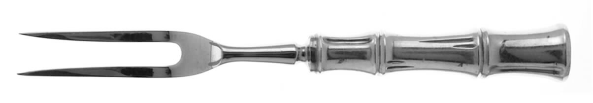 Bamboo (Sterling, 1961) Small Steak Carving Fork with Stainless Prongs by Tiffany & CO SILVER-1