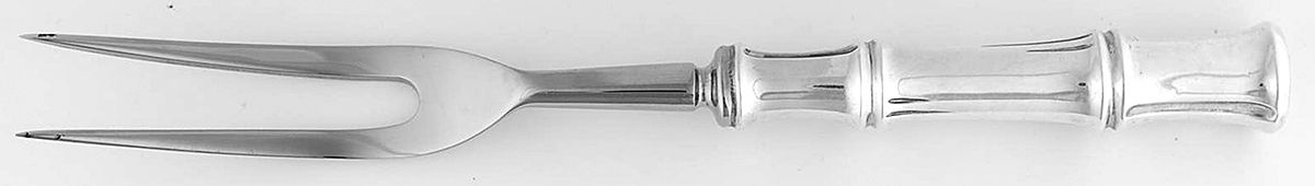 Bamboo (Sterling, 1961) Large Stainless-Prong Roast Carving Fork by Tiffany & CO SILVER-1