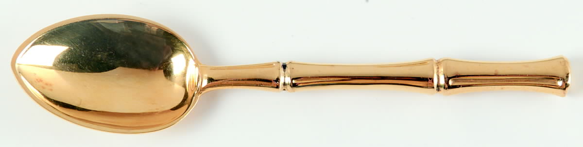 Bamboo-Gold (Sterling, Gold Vermeil, 1961) Demitasse Spoon by Tiffany & CO SILVER-1