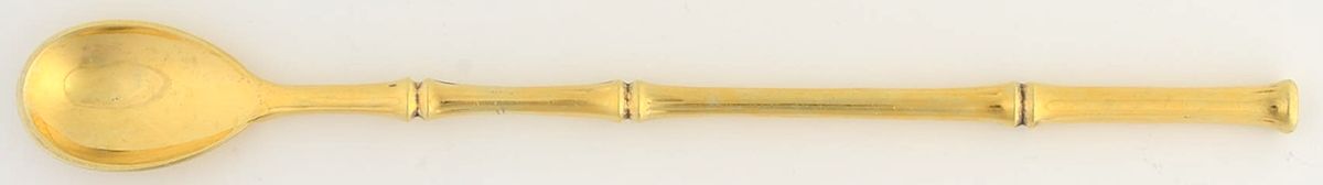 Bamboo-Gold (Sterling, Gold Vermeil, 1961) Iced Tea Spoon by Tiffany & CO SILVER-1