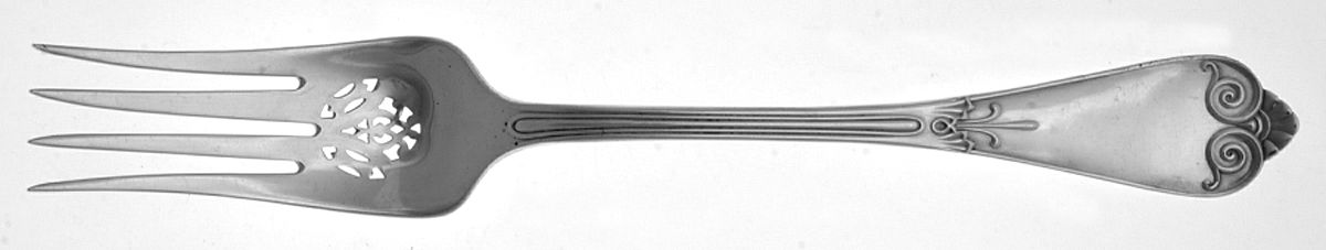 Beekman (Sterling, No Monograms) Cold Meat Serving Fork Large Pierce by Tiffany & CO SILVER-1