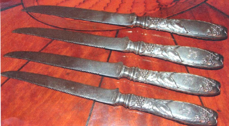 Blackberry (Sterling, 1875) Orange Knife Hollow Handle Sterling Blade by Tiffany & CO SILVER-1