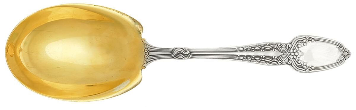 Broom Corn (Sterling, 1890, M-T-C) Preserve Spoon by Tiffany & CO SILVER-1