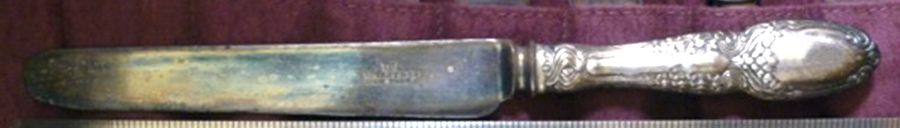 Broom Corn (Sterling, 1890, M-T-C) Old French Hollow Knife with Bolster by Tiffany & CO SILVER-1