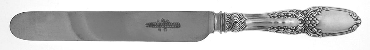 Broom Corn (Sterling, 1890, M-T-C) Blunt Hollow Table Knife with Bolster by Tiffany & CO SILVER-1