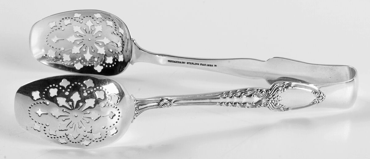 Broom Corn (Sterling, 1890, M-T-C) Large Ice Serving Tongs by Tiffany & CO SILVER-1