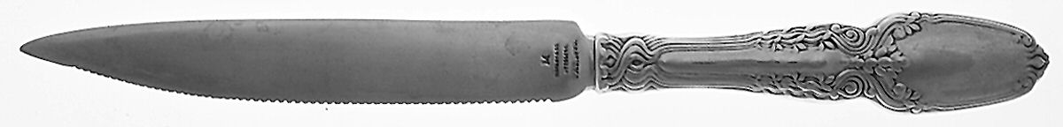 Broom Corn (Sterling, 1890, M-T-C) Orange Knife Hollow Handle Sterling Blade by Tiffany & CO SILVER-1