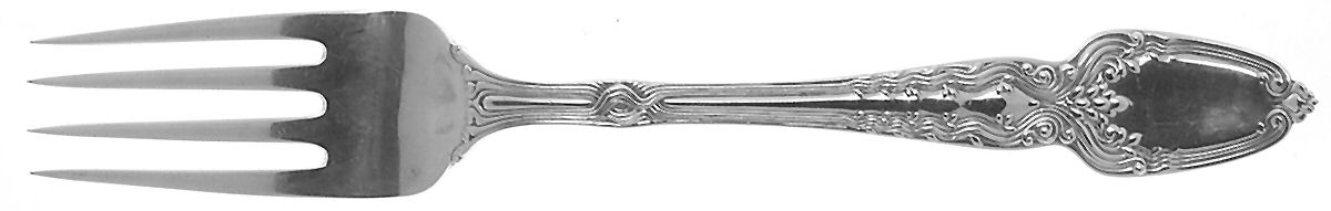 Broom Corn (Sterling, 1890, M-T-C) Solid Serving Fork by Tiffany & CO SILVER-1