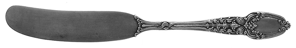 Broom Corn (Sterling, 1890, M-T-C) Flat Handle Butter Spreader by Tiffany & CO SILVER-1