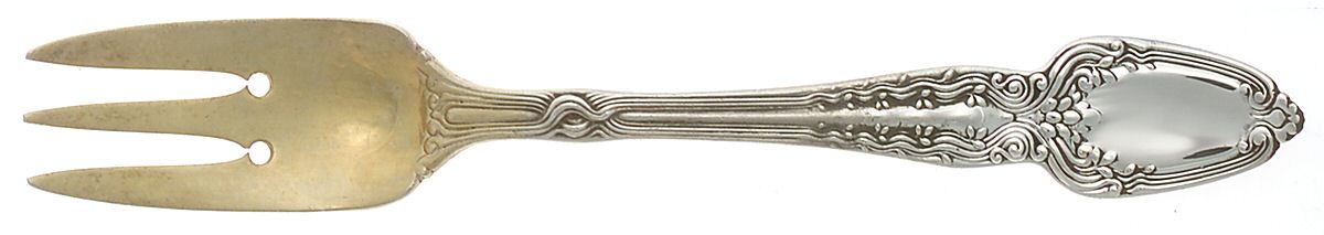 Broom Corn (Sterling, 1890, M-T-C) 3-Tine Salad Fork by Tiffany & CO SILVER-1