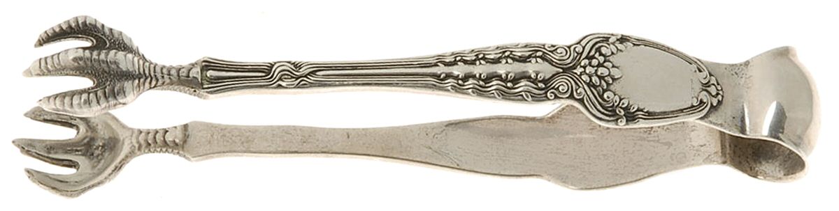 Broom Corn (Sterling, 1890, M-T-C) Small Sugar Tongs by Tiffany & CO SILVER-1