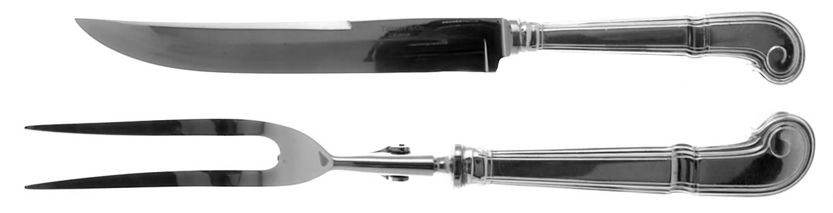 Castilian (Sterling, 1929) Small Stainless Blade 2-Piece Steak Carving Set by Tiffany & CO SILVER-1