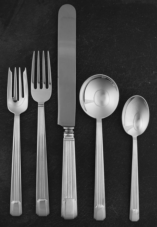 Century (Sterling, 1937, No Monograms) 5 Piece Dinner Size Setting by Tiffany & CO SILVER-1