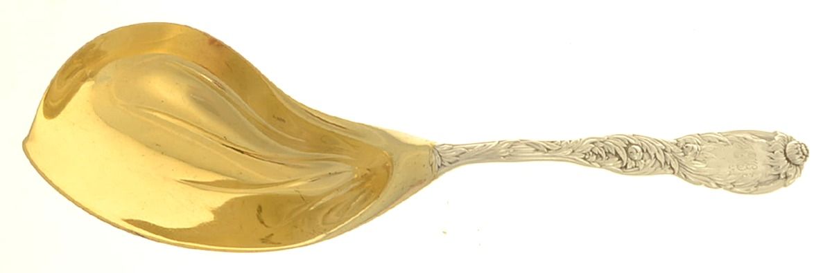 Chrysanthemum (Sterling, 1880, Monograms) Small Solid Ice Cream Server by Tiffany & CO SILVER-1