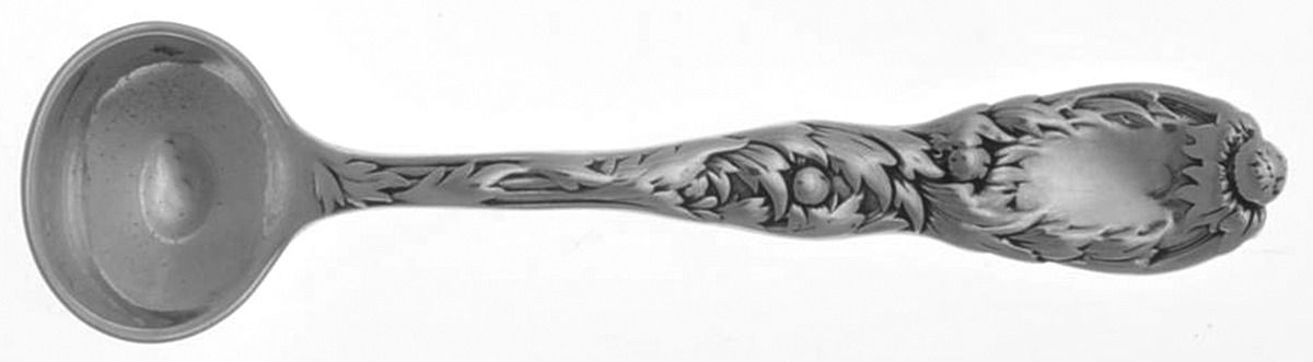 Chrysanthemum (Sterling, 1880, Monograms) Master Salt Spoon by Tiffany & CO SILVER-1
