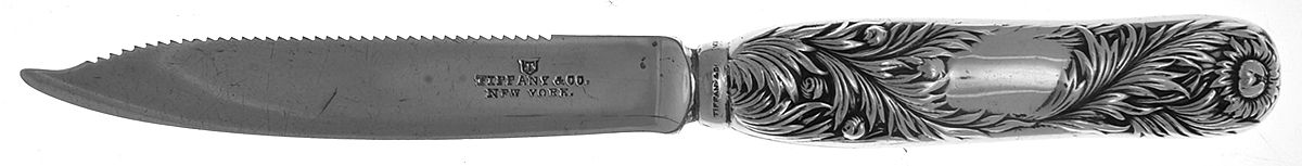Chrysanthemum (Sterling, 1880) Orange Knife with Silverplate Blade by Tiffany & CO SILVER-1